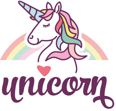 Fototapeta Unicorn Logo Illustration