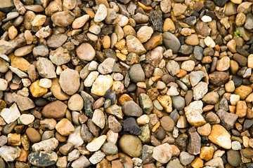 gravel of stone on nature as background
