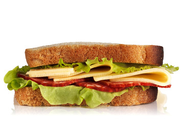sandwich with smoked sausage