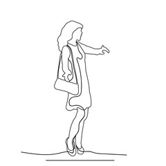  isolated sketch of a girl dancing