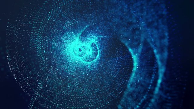 Digital abstract particles flow de-focus background
