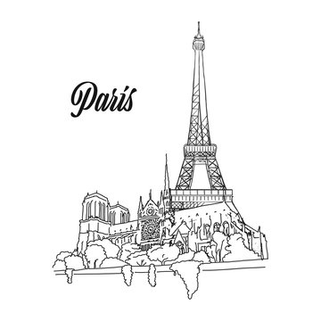 Paris Landmark Banner Sign