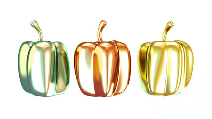 Background with paprika. 3d illustration, 3d rendering.