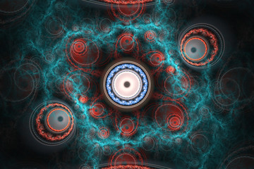 Animated fractal frequency space universe galaxy psychedelic music or for any other concept.