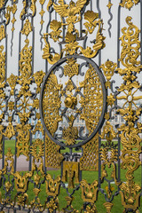 Fragment golden gate, The Catherine Palace, Tsarskoye Selo, Pushkin, St.Petersburg, Russia