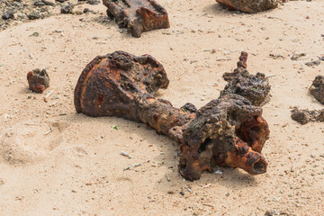Million Dollar Point, military equipment in the see, a popular diving spot. Luganville-Espiritu Santo island-Vanuatu