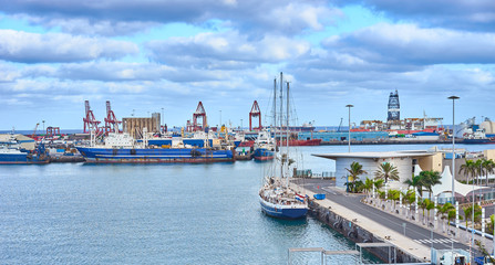 Commercial Harbor of Las Palmas / Capital of Grand Canary Island