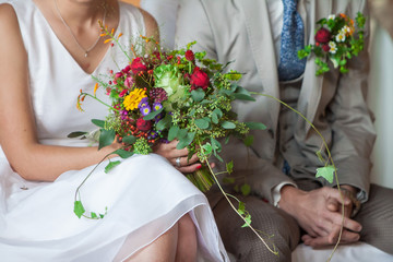 Détail des mariés lors de la cérémonie