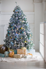 Christmas decorations, Christmas tree, gifts, new year