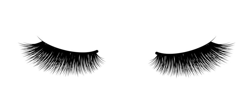 Eyelash extension. A beautiful make-up. Thick fuzzy cilia. Mascara for volume and length.