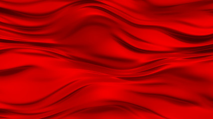 Red cloth drapery background. 3d illustration, 3d rendering.
