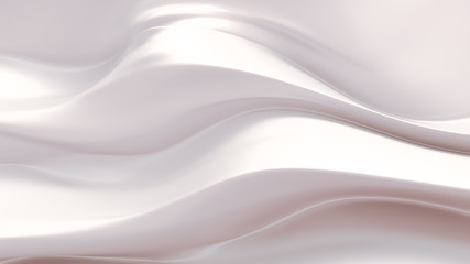 White elegant background with drapery cloth. 3d illustration, 3d rendering.