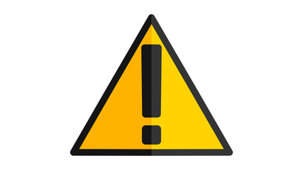 Hazard warning sign with exclamation mark symbol icon yellow and black
