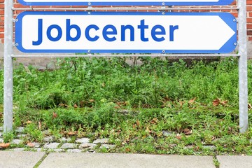 Jobcenter roadsign in Denmark