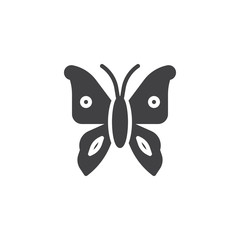 Butterfly icon vector, filled flat sign, solid pictogram isolated on white. Symbol, logo illustration.
