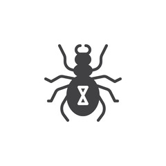 Harvest mite icon vector, filled flat sign, solid pictogram isolated on white. Tick symbol, logo illustration.