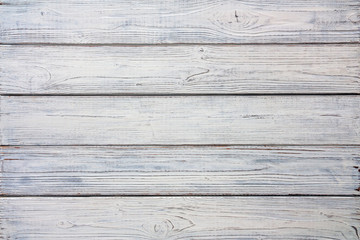 White shabby wooden planks texture. Natural background.