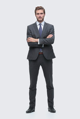 portrait of a successful businessman.isolated on white