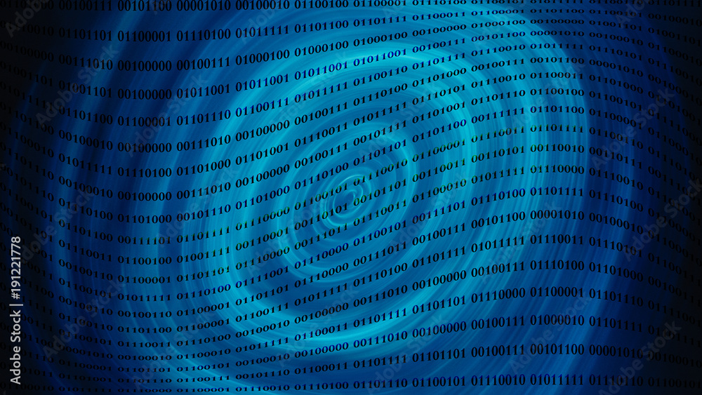 Wall mural digital cyber pattern.abstract blue background .