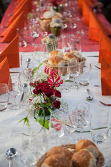 Table de souper d'un mariage