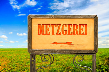 Schild 284 - Metzgerei