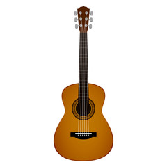 Obraz premium Isolated guitar. Musical instrument