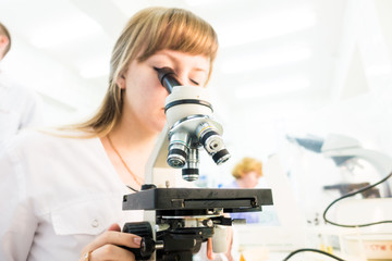 Fototapeta premium The technician in a medical laboratory