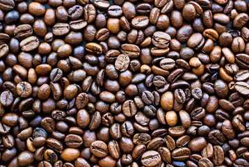 Background of toasted coffee beans