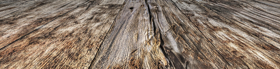 High Resolution Old Weathered Battered Cracked Knotted Pinewood Planking Backdrop - obrazy, fototapety, plakaty