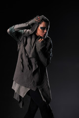 woman wear warrior clothes