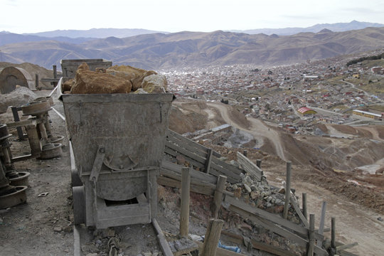 Entrance to the mines in Potosi, Bolivia