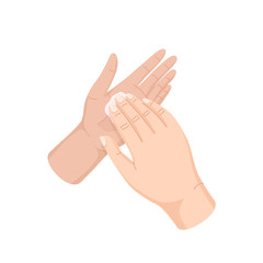 Wipe hands and fingers towel after procedure washing, sanitary hygiene.