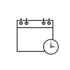 Calendar work clock icon