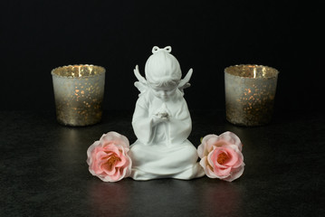 Angel_Candles_Roses