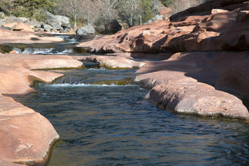 Oak Creek at Rock Slide State Park in the Coconino National Forest near Sdeona, Arizona