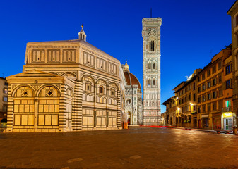 Florence. Baptistery at night.