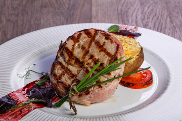 Grilled pork loin
