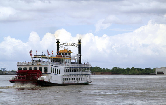 Steam Boat Of Mississippi River In New Orleans, Louisiana