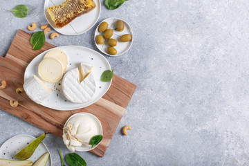 cheese on cutting board