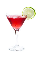 red martini over white