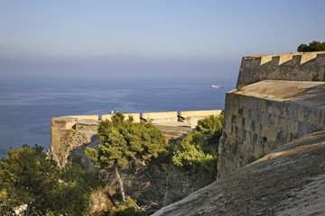 Fototapeta na wymiar Santa Barbara castle in Alicante. Spain