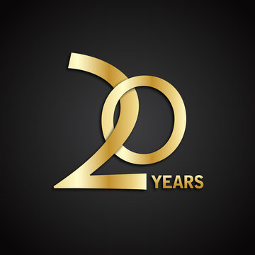 20 YEAR ANNIVERSARY Vector Icon