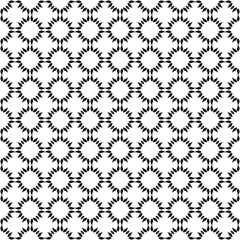 Ornamental seamless floral ethnic black and white pattern