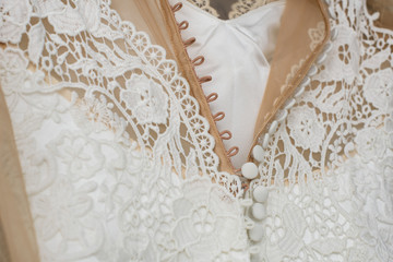 Wedding dress closeup