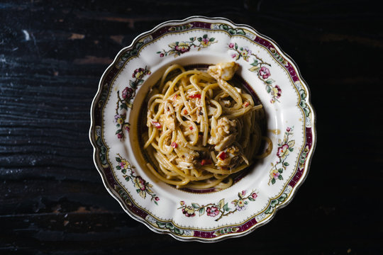 uni crab pasta