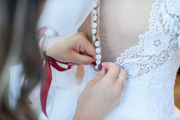 Wedding dress closeup