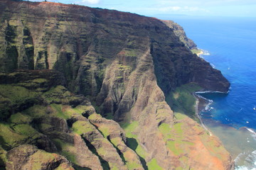 Blick auf die Napali Coast aus der Vogelperspektive Kauai Hawaii USA
