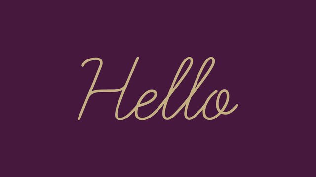 Hello word motion graphics flat animation. Available in 4K FullHD and HD video 2D render footage