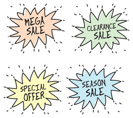 Promotion banner, price tag, sticker