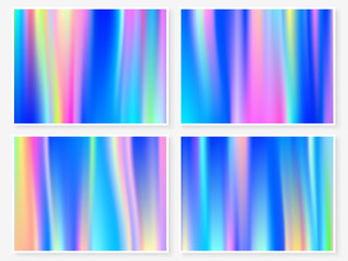 Holographic background multicolor smooth texture blue